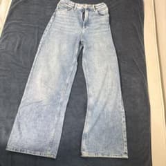 H&M ワイドデニムパンツ ライトブルー 152サイズ(EUR152) キッズのサムネイル