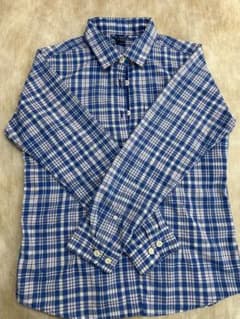mont-bell 長袖 チェックシャツ ブルー系 Lサイズ　ウィックロンのサムネイル