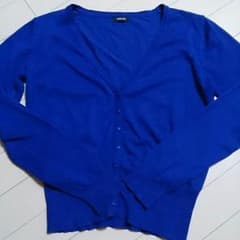[美品]青色カーディガン♪Mサイズのサムネイル