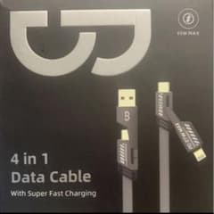 4 in 1 Data Cable 65W 急速充電ケーブル【新品未使用】のサムネイル