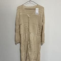 CASA FLINE クロシェロングドレス ベージュのサムネイル