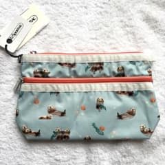 新品未使用 レスポートサック レスポ ラッコ らっこ柄 コスメ ポーチ