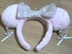 ディズニー カチューシャ ピンク ファー スパンコール ミニーマウスのサムネイル