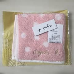 新品 agnes b. タオルハンカチ ピンク ドットのサムネイル