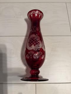 Bohemia Glass Egermann 花瓶 レッド - メルカリ