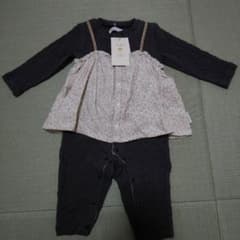 ★新品タグ付き★ベビー服　サイズ80   カバーオール　花柄　紫色　長袖のサムネイル