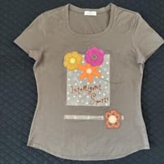 エンリコドマーニ花柄アップリケ Tシャツのサムネイル