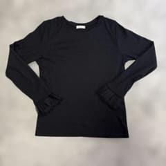 GLOBAL WORK リブ トップス ブラックのサムネイル