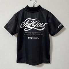 FR2GOLF MOONSHOT ポロシャツ　fr2 ゴルフ　サイズM 極美品】FR2GOLF ポロシャツ 黒 MOON SHOT Sサイズ - メルカリ