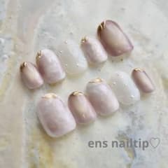 サイズオーダー】ネイルチップ 春ネイル - メルカリ