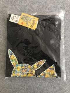 UNIQLO UT 포켓몬 피카츄 T 셔츠 블랙 4XL