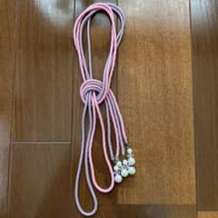 帯締め パール調飾り付き ピンク パープルのサムネイル