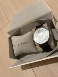 KLASSE14 Volare watch, silver and black, with box, battery dead.