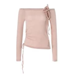 CRANK Rose string off-shoulder top_pinkのサムネイル