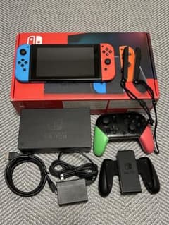 Nintendo Switch 本体 ネオンブルーネオンレッド+純正プロコンのサムネイル