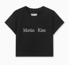 Matin Kim ロゴTシャツ ブラック S