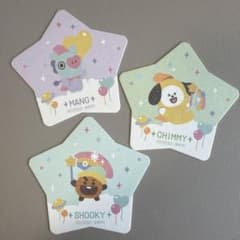 BT21 Coaster Set (3 pieces) - MANG, CHIMMY, SHOOKY