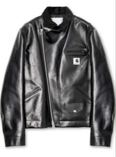 sacai carhartt wip レザー ジャケット 黒 サイズ1 - メルカリ