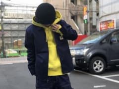 【送料込】stussy ワークジャケットパンツセットアップ　ネイビーのサムネイル