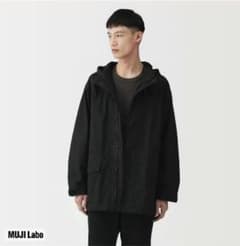 MUJI Labo コットンライトキャンバス フーデッドブルゾン 黒M - メルカリ