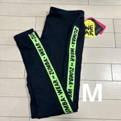 新品　タグ付き　ZUMBA WEAR レギンス ブラック ネオンイエローのサムネイル