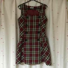衣類全560円☆赤チェックワンピースのサムネイル