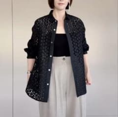 限定品】conte/コンテ エンブロイダリーデニムシャツ black - メルカリ