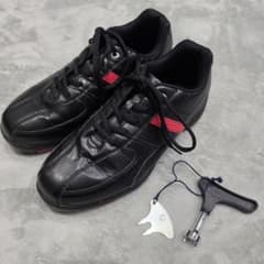 Johnny Fry　ゴルフシューズ　25.5cm　ブラック　レッド　GOLF