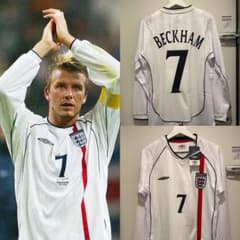 イングランド代表 2002W 長袖　サッカーユニフォームのサムネイル