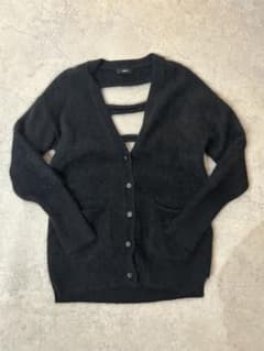 DIESEL アンゴラ バックデザイン カーディガン ニット ブラックのサムネイル