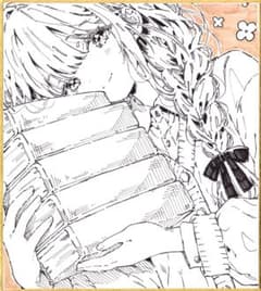 d*9様 一点物 オリジナル 色紙 手描きイラスト アナログ 女の子 創作 原画 012】手描き オリジナルイラスト 原画 色紙 アナログイラスト 女の子