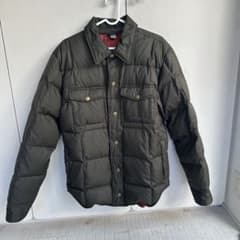 Eddie Bauer ダウンシャツ　オリーブ色 Mサイズのサムネイル