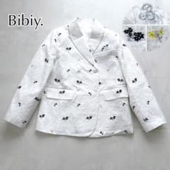 完売✨人気 Bibiy.B.COSMOSJACKET花柄刺繍ジャガードロゴダブル - メルカリ