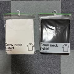 【お得セット】GU コットンカラークルーネックT 2枚セット Mサイズのサムネイル
