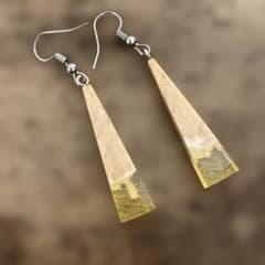 ハンドメイド 三角形ピアス
