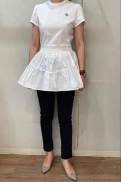 美品 ボーダーズアットバルコニー SHIRT GATHERED TEE 36 白 - メルカリ