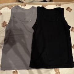 140ノースリーブタンクトップ2枚セット（グレー・黒）