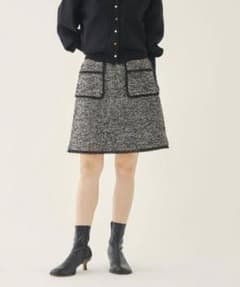 エメルリファインズ EMMEL REFINES ツイード台形ミニスカートM 美品