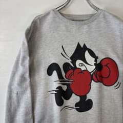 フィリックス君 スウェットトレーナー Mサイズ グレー 古着 Felix 