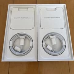 新品Apple 純正Lightningケーブル 2本セット ホワイトのサムネイル