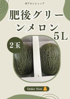濃厚な甘み！『肥後グリーンメロン』5L大玉（2玉入り）果物 送料無料のサムネイル