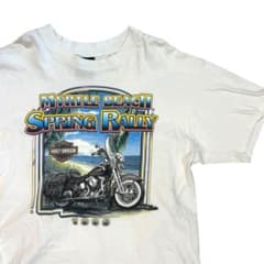 J*l様 98年製 USA製 ハーレーダビッドソン Tシャツ L ビンテージ 白のサムネイル