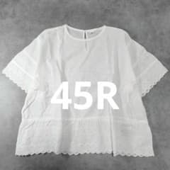 45R インドカディdeカットワークTシャツ　レース　コットン100% 45R インドカディdeカットワークTシャツ レース コットン100% - メルカリ