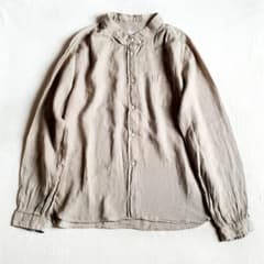 MARGARET HOWELL　長袖ブラウス　丸襟　リネン　日本製