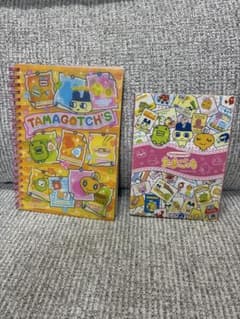 【希少！平成レトロ！たまごっち】　シール台紙付きメモ帳とシール付きメモ帳　セットのサムネイル