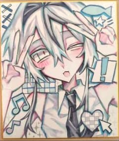 オリジナル 手描きイラスト 色紙 原画のサムネイル