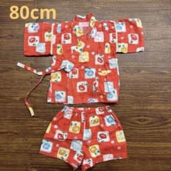 KOKIN JUNIOR 甚平 ベビー 赤 浴衣　80のサムネイル
