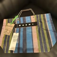 タイムセール　MARNI MARKET ストライプ トートバッグのサムネイル