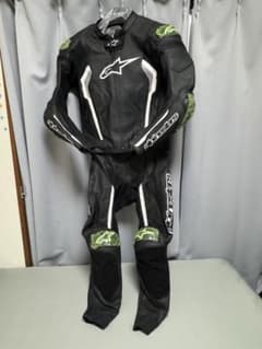 新品Alpinestars 革ツナギ セパレートブラック ホワイト size48 - メルカリ
