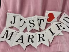 JUST MARRIED ガーランド 結婚式 ウェディング装飾のサムネイル